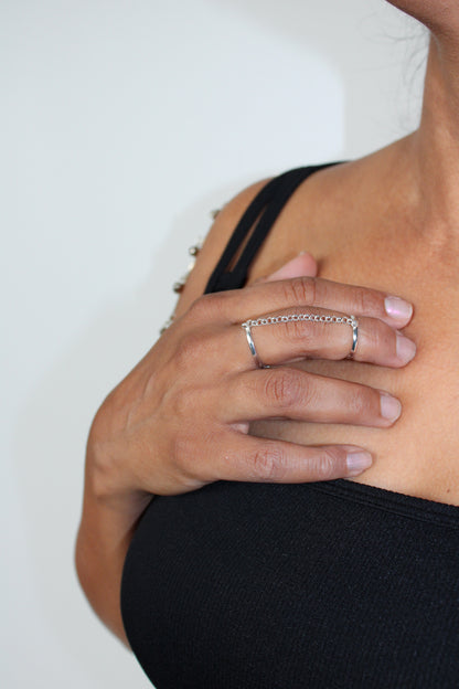 Varsha's Double Silver Ring